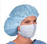 Medical staff wearing a Halyard mask