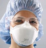 Medical staff wearing a N95 Filtering Facepiece
