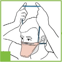 Step seven of DONNING INSTRUCTIONS FOR HALYARD N95 PARTICULATE RESPIRATORS 7