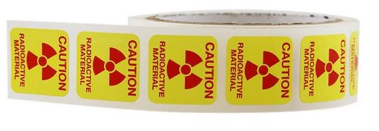 small radioactive label